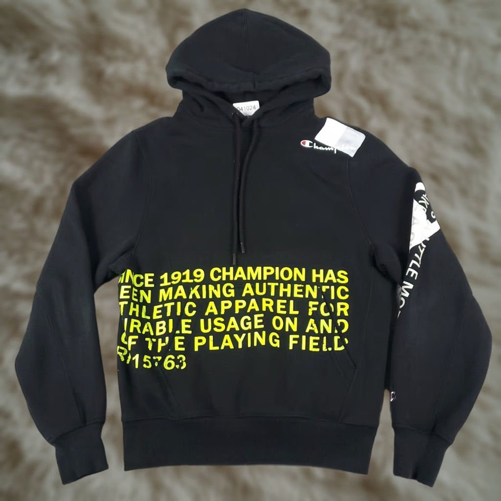 Champion Champion Hoodie Mens Small Black Pullover Casual Sweatshirt Size US S / EU 44-46 / 1 - 1 Thumbnail