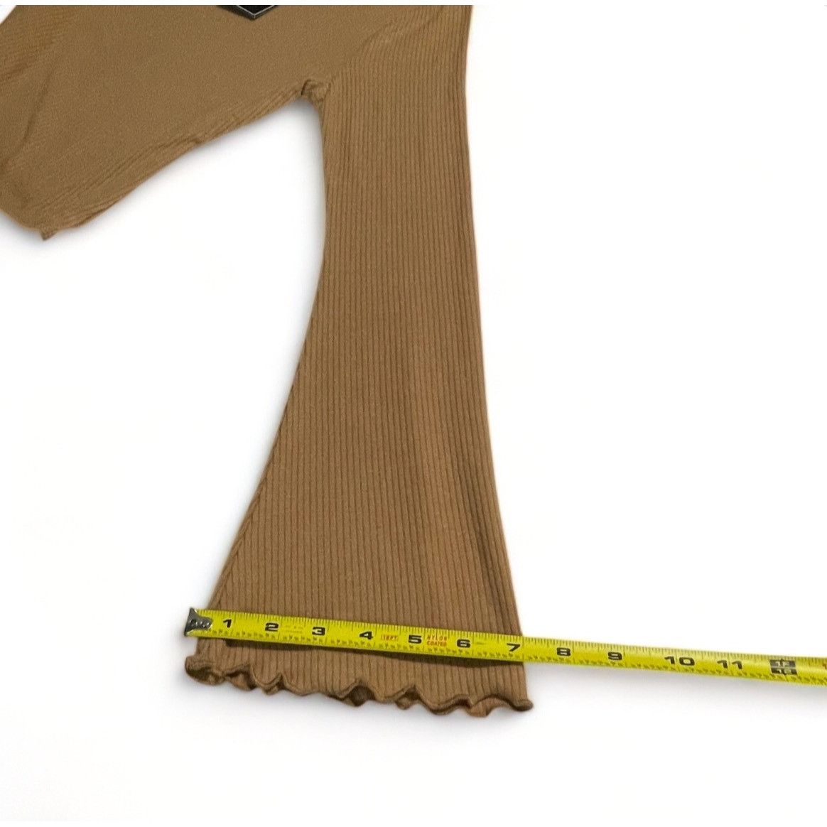 Other Just Polly Juniors' Long Bell-Sleeve Ribbed Bodysuit - Camel Size M / US 6-8 / IT 42-44 - 11 Thumbnail