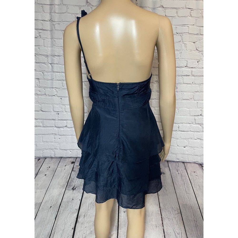 Other Miss Minuet Cotton Silk One Shoulder Blue Mini Dress Size S Size S / US 4 / IT 40 - 3 Thumbnail