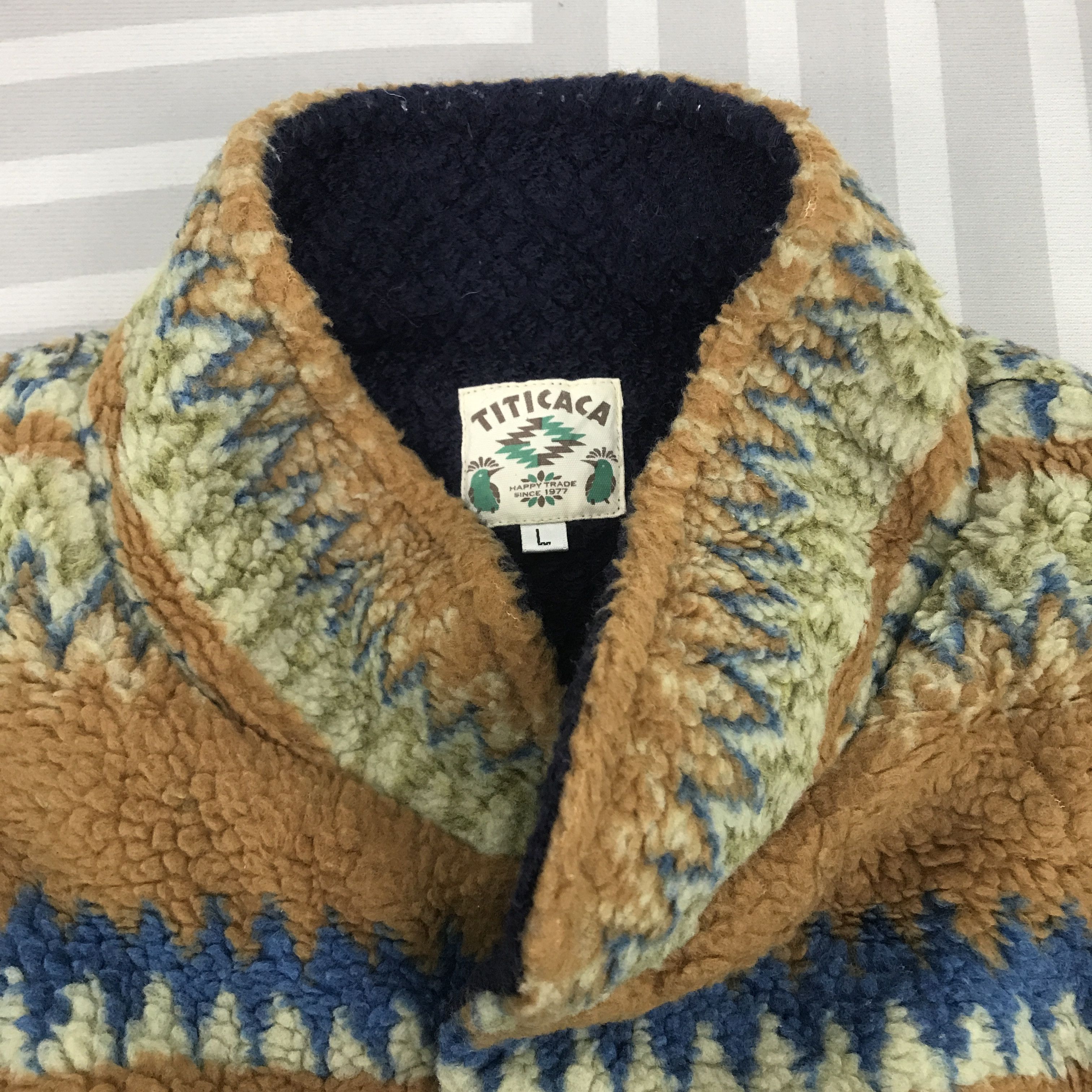 Japanese Brand × Vintage Vintage Titicaca Navajo design wool vast Jacket Size US L / EU 52-54 / 3 - 4 Thumbnail