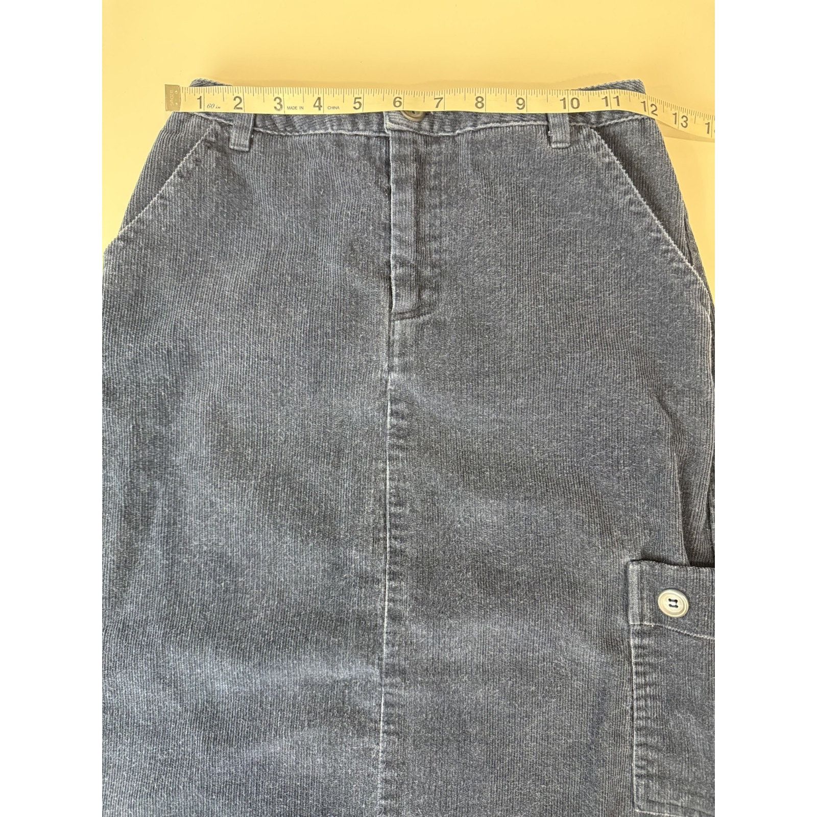 Hang Ten Vintage Hang Ten Blue Corduroy Cargo Midi Skirt Skirt Small Size 24" / US 00 / IT 34 - 5 Thumbnail