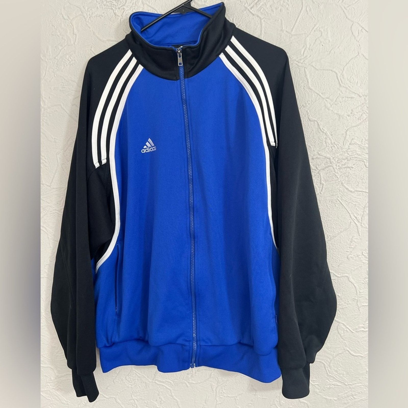 Adidas Vintage Adidas Track Jacket 90s 3 Stripes Tre Foil Full Zip Size US L / EU 52-54 / 3 - 1 Thumbnail
