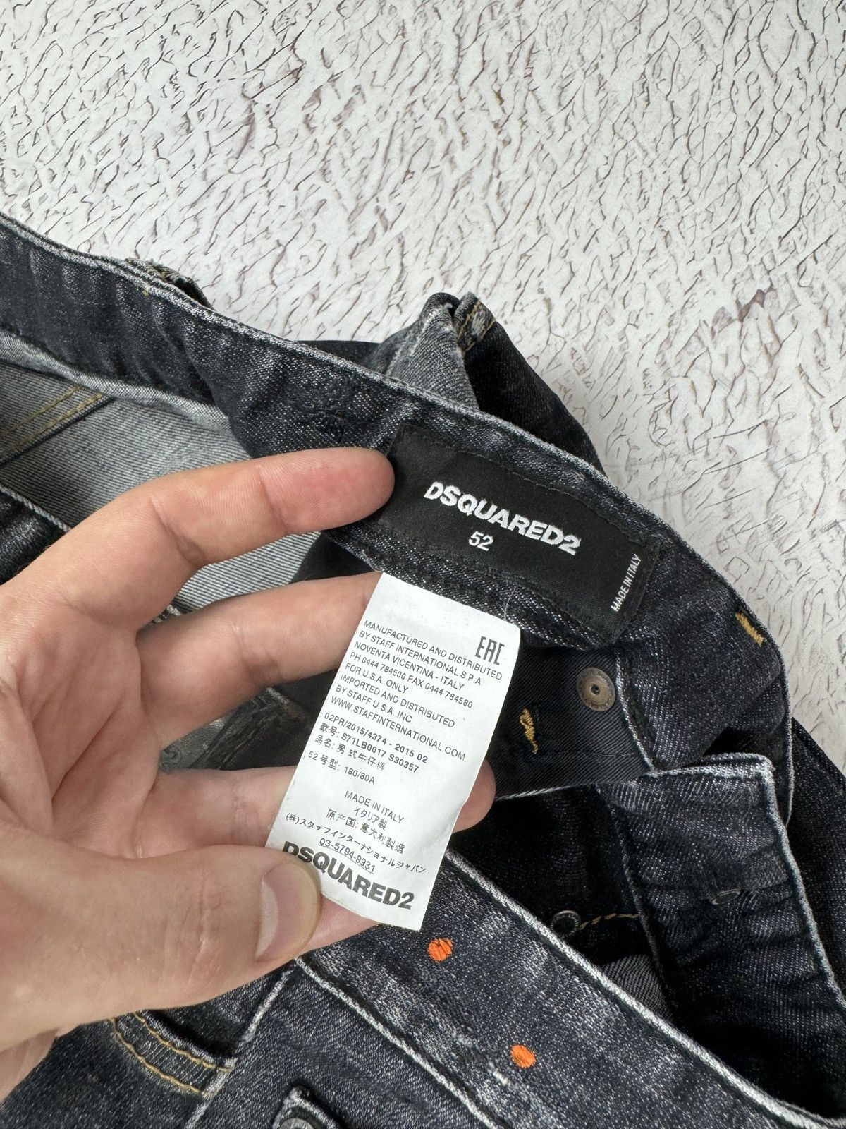 Dsquared2 Dsquared2 black distressed faded painted cropped jeans skiny Size US 34 / EU 50 - 11 Thumbnail