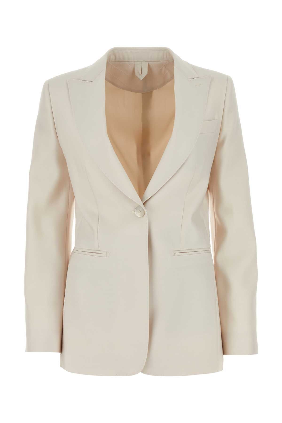 image of Max Mara Ivory Duchesse Avoriaz Blazer in White, Women's (Size XS)