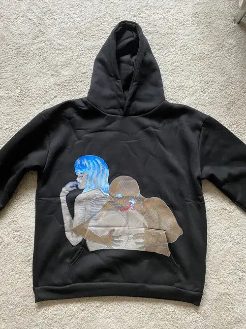 VIBE Vintage Streetwear Skeleton Graphic Hoodie Punk Gothic Style Size US M / EU 48-50 / 2 - 3 Thumbnail
