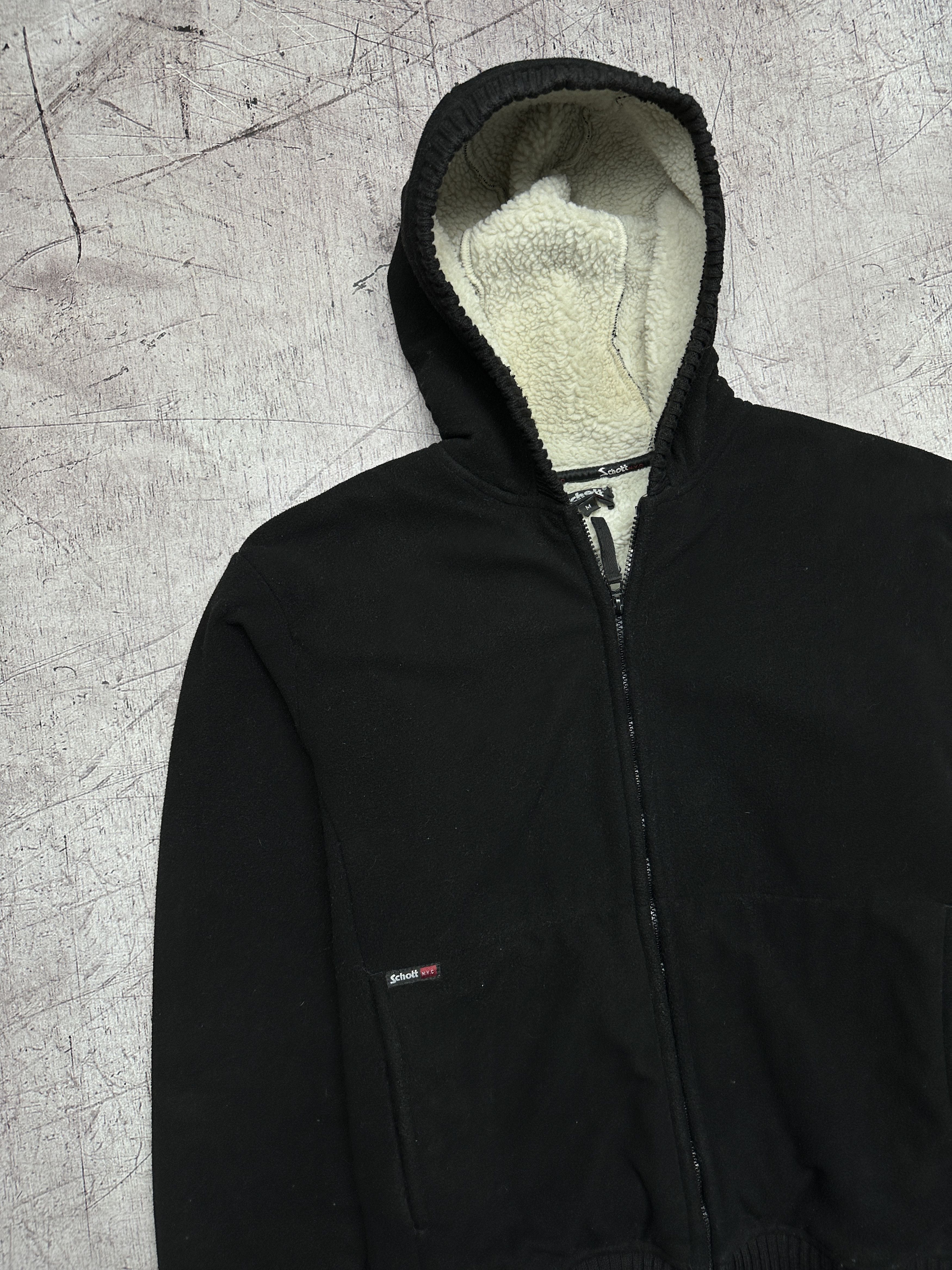 Schott × Vintage Schott NYC Vintage Mens Sherpa Fleece Jacket Size US M / EU 48-50 / 2 - 2 Thumbnail