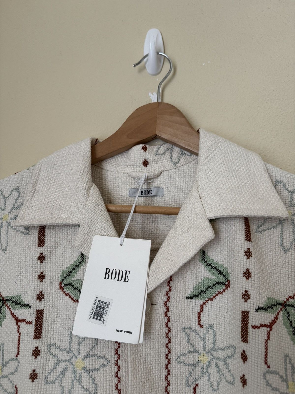 Bode Bode New Gerber Border Button Up Shirt Ecru Multi M/L Size US M / EU 48-50 / 2 - 2 Thumbnail