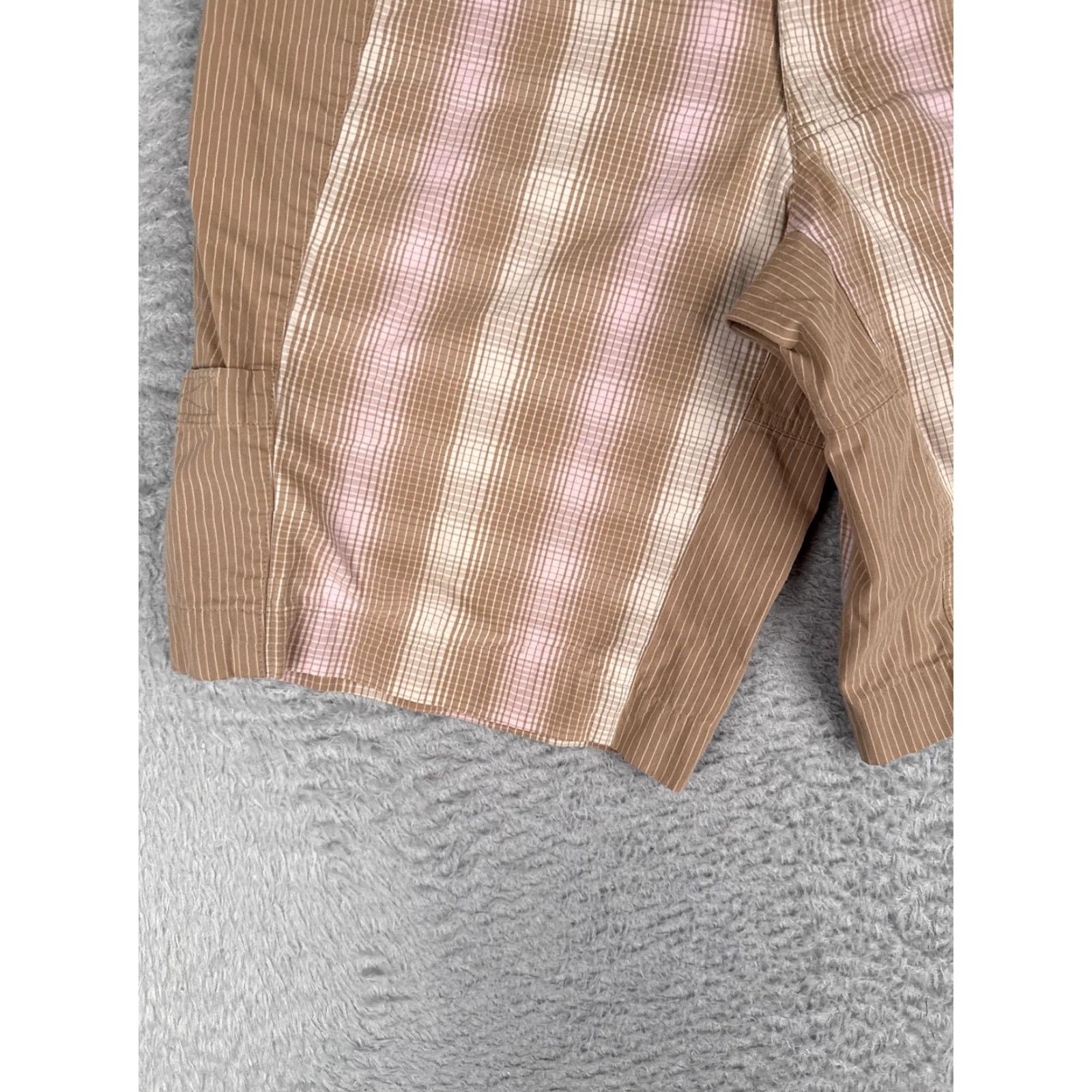 Patagonia Patagonia Shorts Womens 10 Brown Striped Organic Cotton Hiking Outdoor Chino Casual Womens 10 Brown Striped Pattern, Outdoor Size 32" / US 10 / IT 46 - 3 Thumbnail