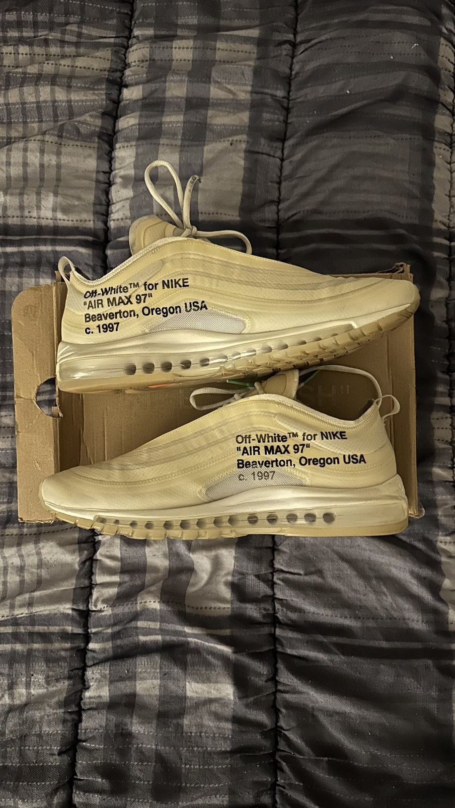 Nike × Off-White Nike Air Max 97 Off-White Size US 13 / EU 46 - 2 Thumbnail