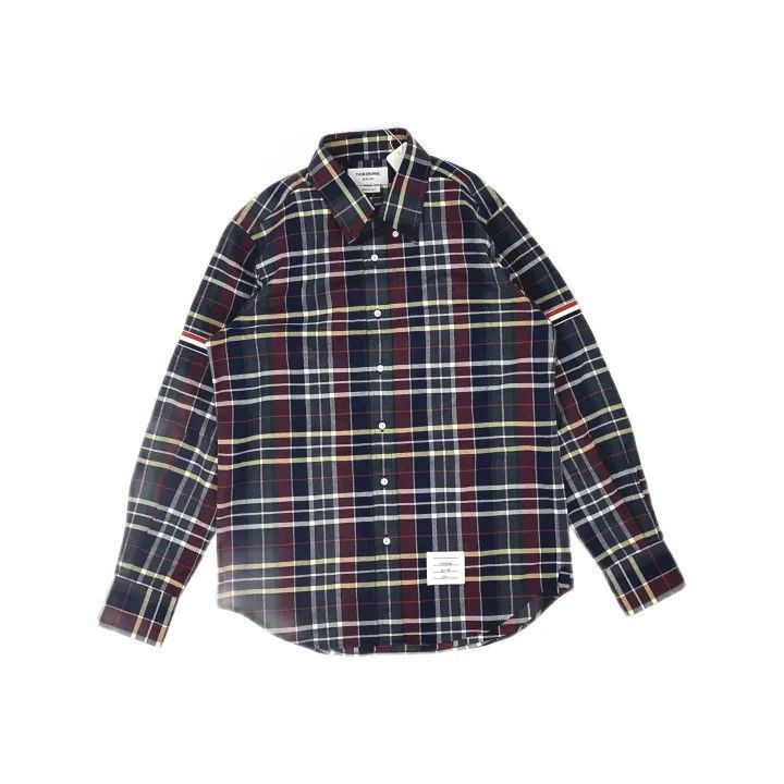 Thom Browne THOM BROWNE Blue Plaid Long Sleeve Shirt -2507 Size US S / EU 44-46 / 1 - 8 Thumbnail
