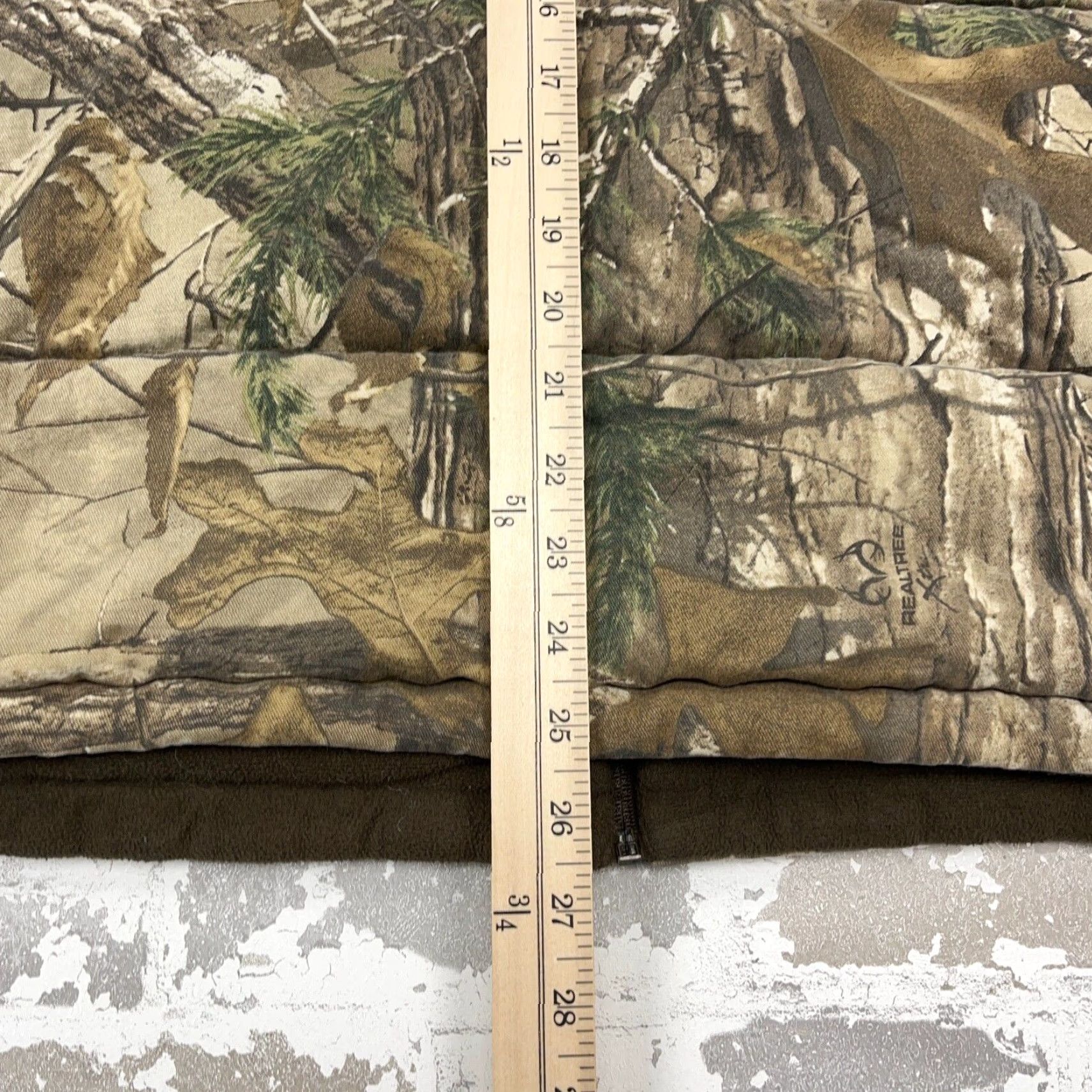 Realtree VINTAGE Realtree Puffer Vest Mens XL Brown Camouflage Twill Fleece Lined Short Jacket Zip Size US XL / EU 56 / 4 - 6 Thumbnail