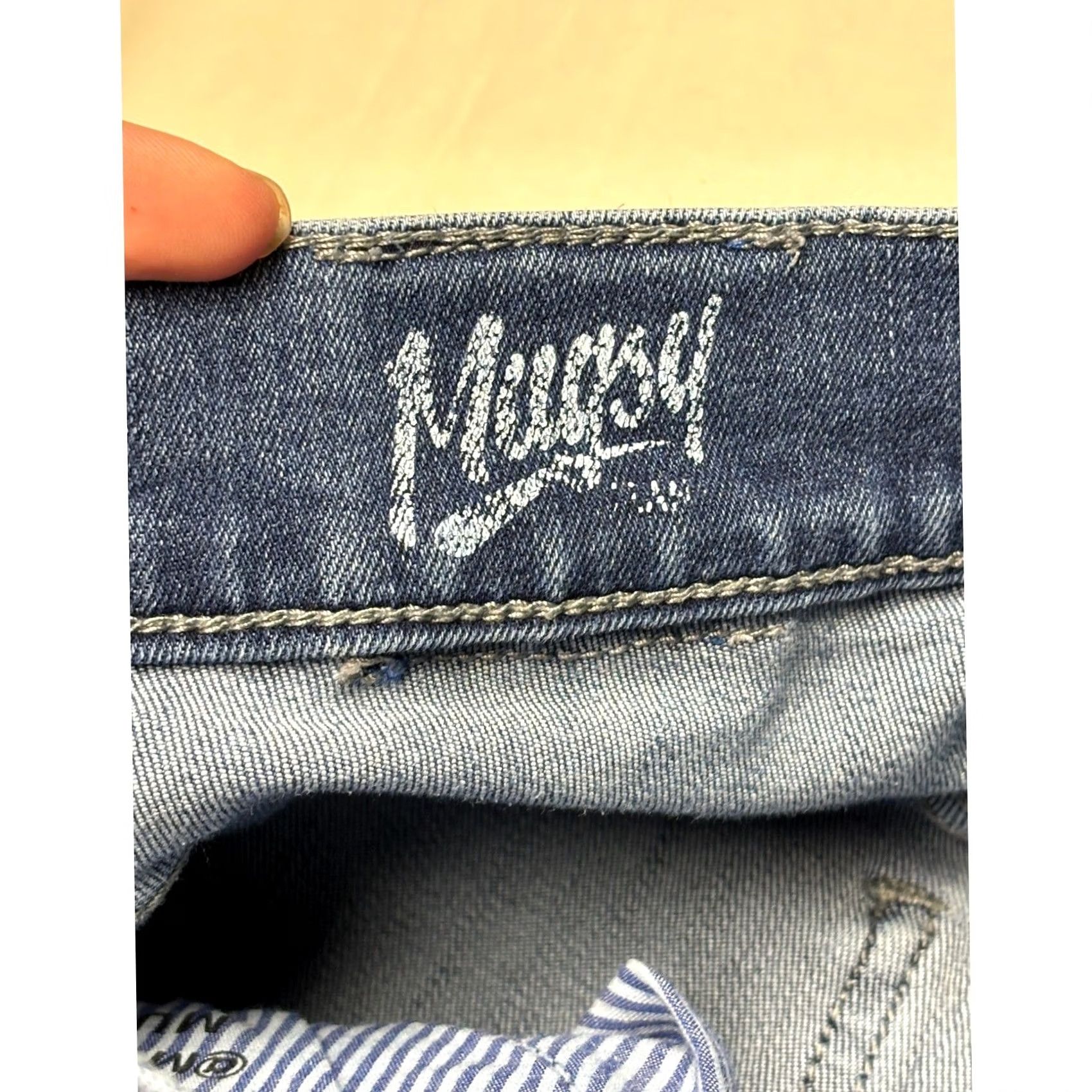Vintage Mugsy Jeans Mens Blue Wash Straight Leg Denim Pants 33x32 - Regular Fit, 5-Pocket, Stretch Jeans Size US 33 - 3 Thumbnail