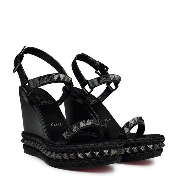 Christian Louboutin Pyraclou 110mm Espadrilles Size US 7 / IT 37 - 4 Thumbnail