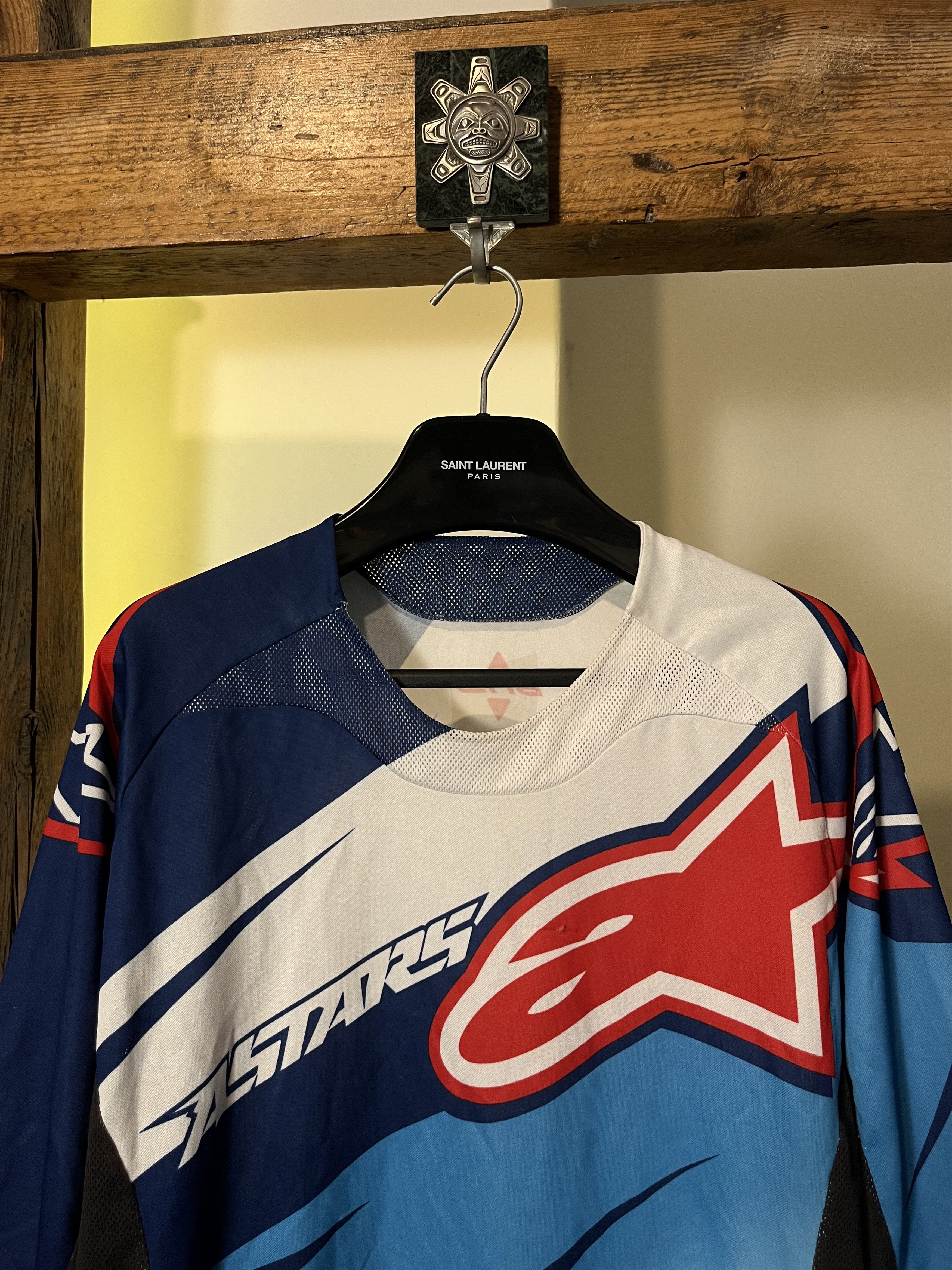 Fox Racing × Vintage 90's Alpinestars Racing Jersey Shirt Motorsport Size US L / EU 52-54 / 3 - 3 Thumbnail