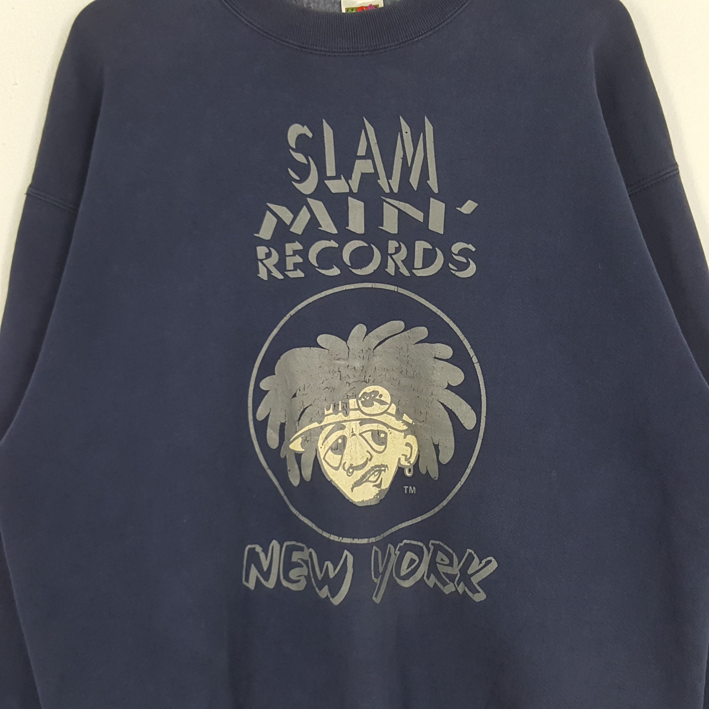 Band Tees × Rap Tees × Vintage Vintage Slam Min Records NY American Hip-hop Sweatshirt Size US XL / EU 56 / 4 - 2 Thumbnail