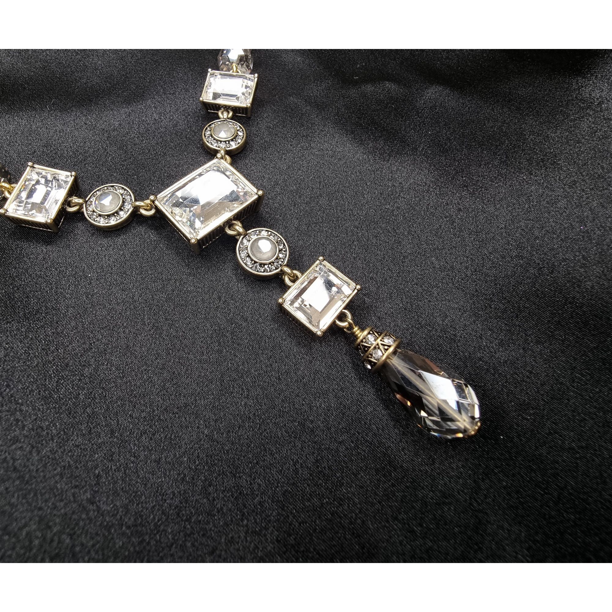 Vintage Heidi Daus Statement Necklace With Clear Crystal Accents & G Size ONE SIZE - 3 Thumbnail