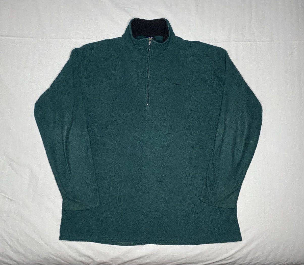 Patagonia VTG Patagonia Capilene 1/4 Zip Fleece Pullover USA Green Size US XL / EU 56 / 4 - 1 Thumbnail