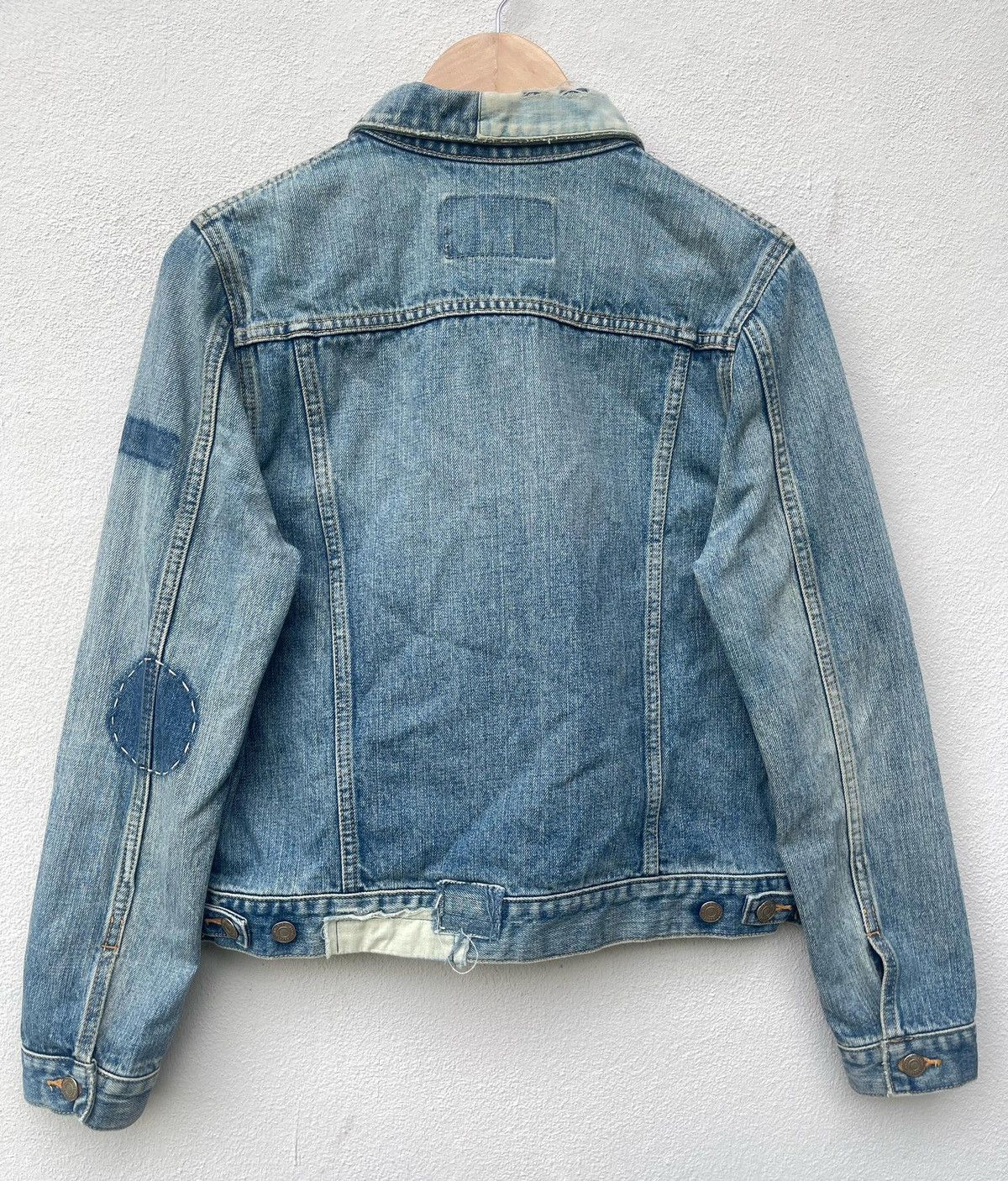 If Six Was Nine × Japanese Brand × Le Grande Bleu (L.G.B.) Ungrid Type-1 Trucker Boro Style Denim Jacket Size US M / EU 48-50 / 2 - 20 Thumbnail