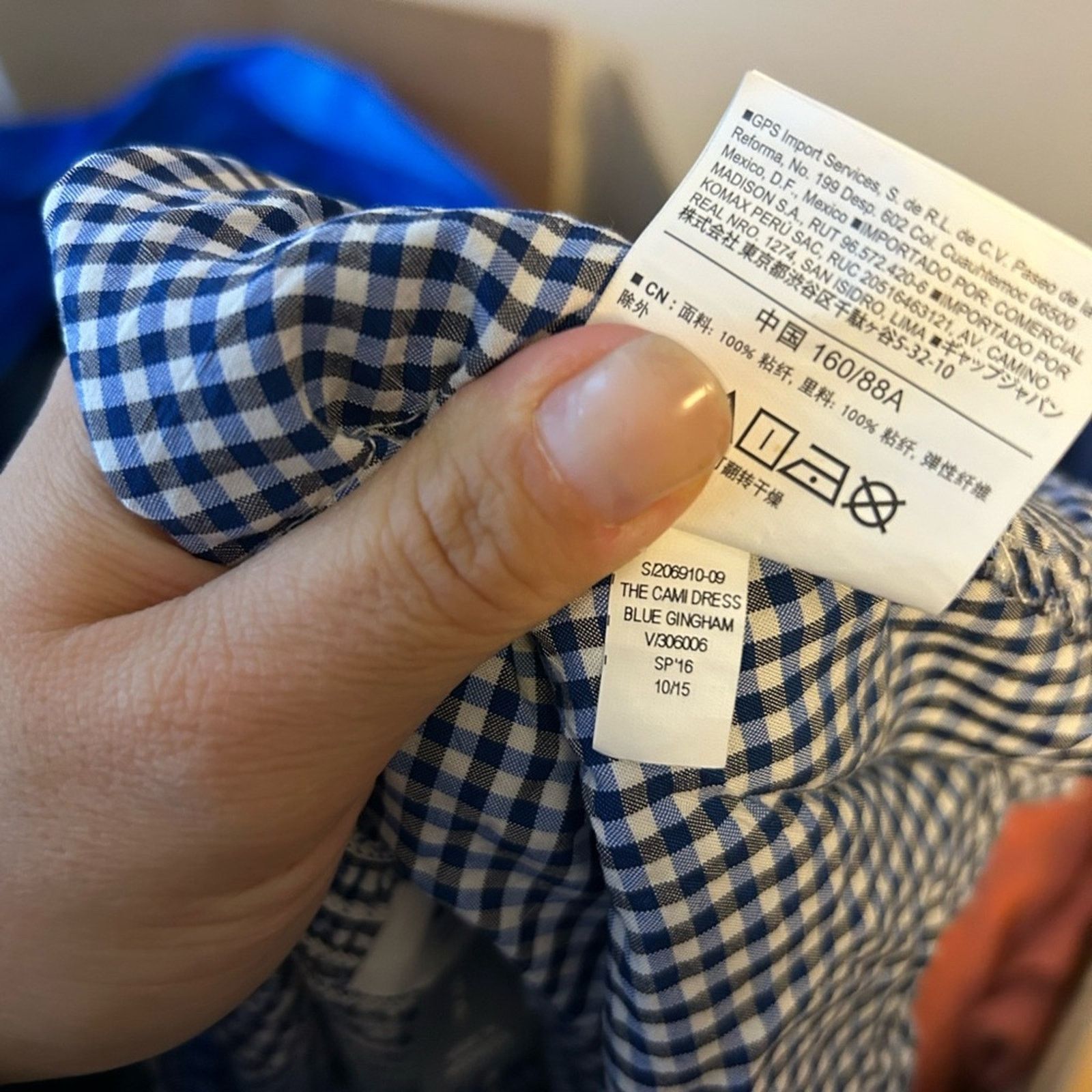 Old Navy Old Navy Blue Gingham Cami Dress Size S / US 4 / IT 40 - 5 Thumbnail