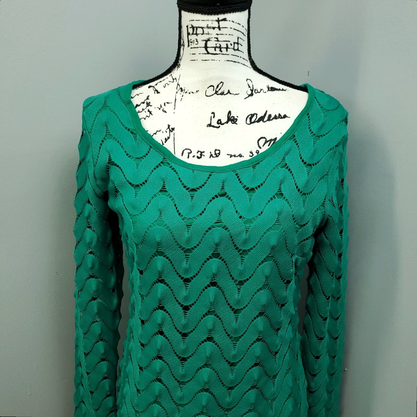 Free People Free People Shift Dress Womens M Green Lace Overlay Lined Pullover Size M / US 6-8 / IT 42-44 - 3 Thumbnail