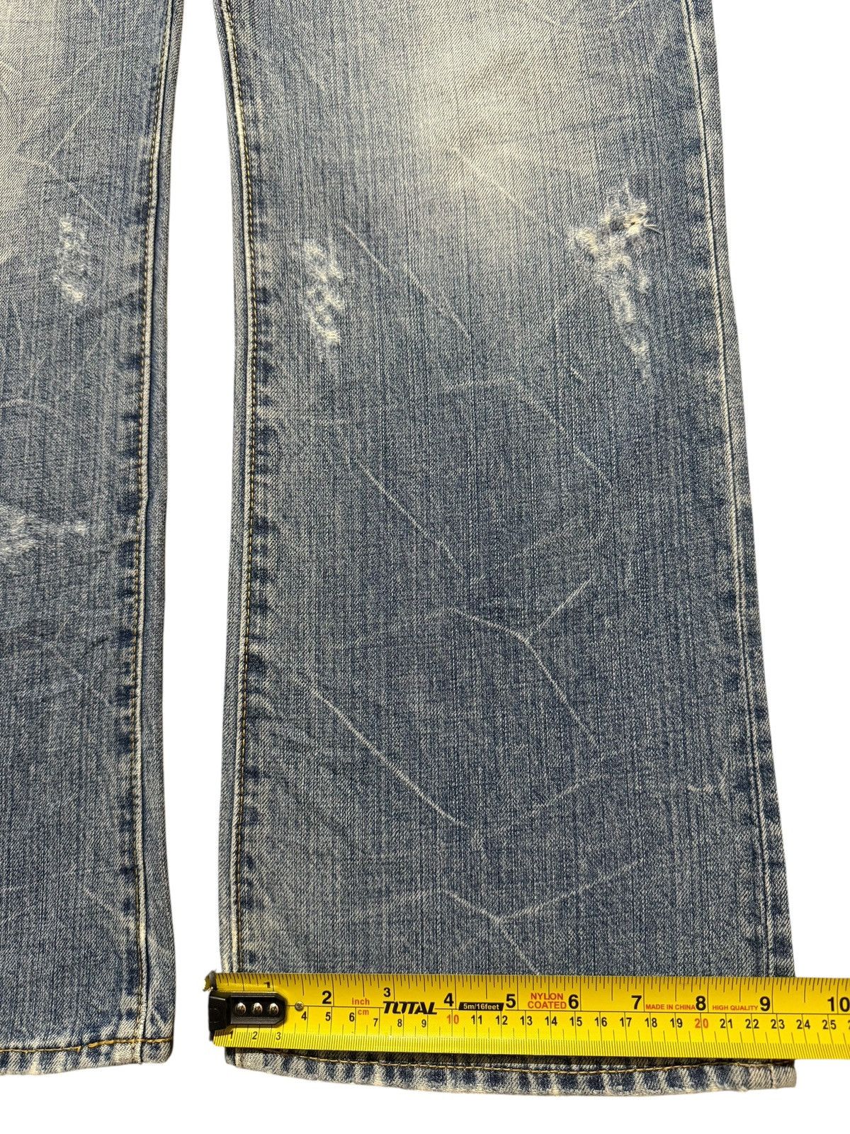 14th Addiction Vintage Japanese Brand Blue Thunder Wash Distressed Wide Leg Size US 34 / EU 50 - 13 Thumbnail