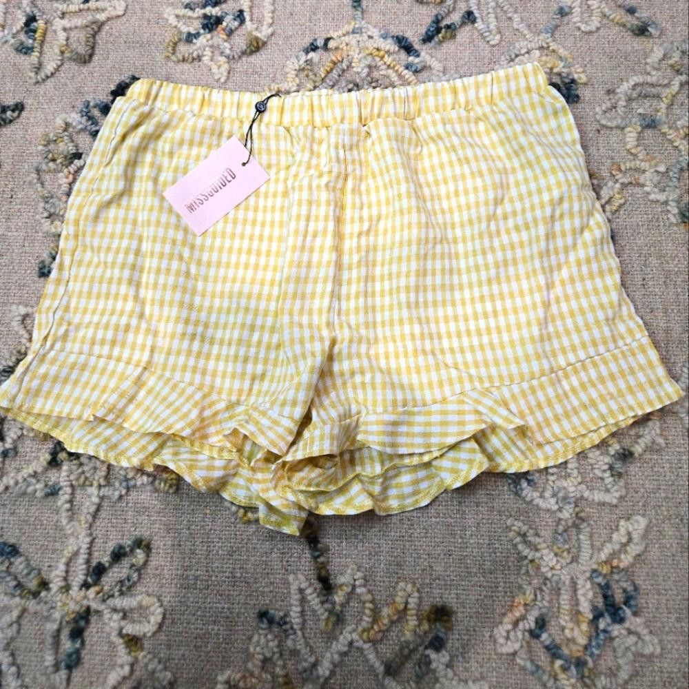 Designer Missguided Gingham Women Shorts Size 34" / US 12 / IT 48 - 1 Thumbnail