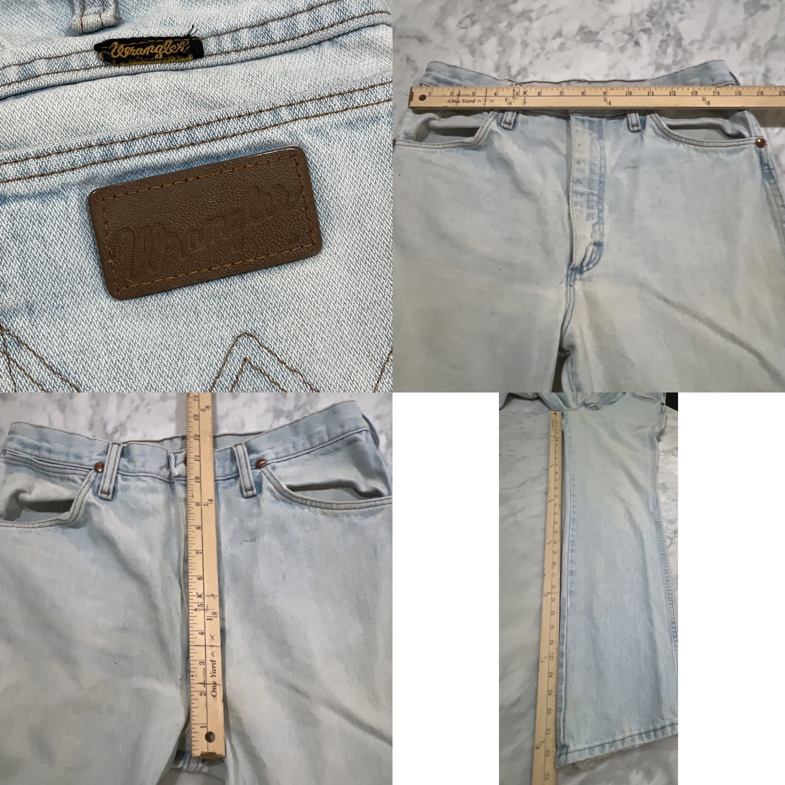 Wrangler VINTAGE Wrangler Jeans Men’s 30x33 Denim Stonewash Stains Made USA Jeans Mens 30 Size US 30 / EU 46 - 10 Thumbnail