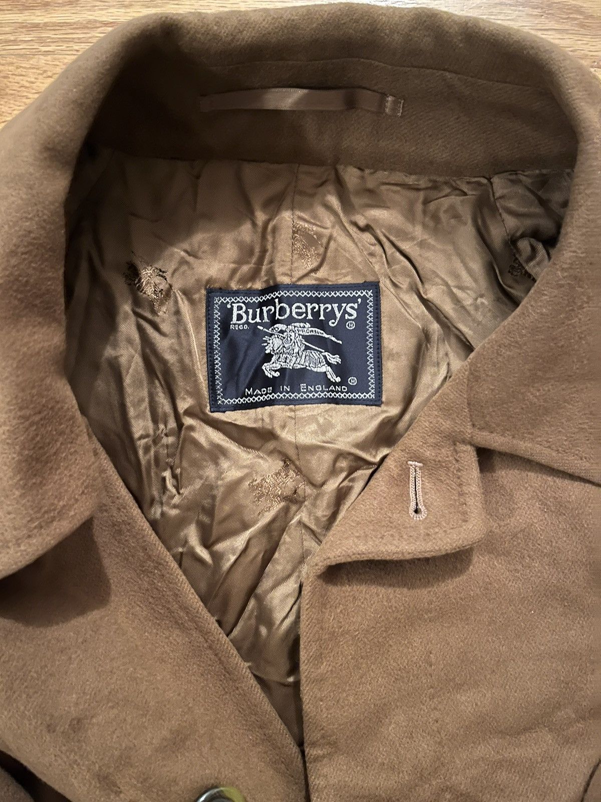 Burberry × Vintage Burberrys 54 Regular Pure Cashmere Coat Perfect Condition Size US L / EU 52-54 / 3 - 2 Thumbnail