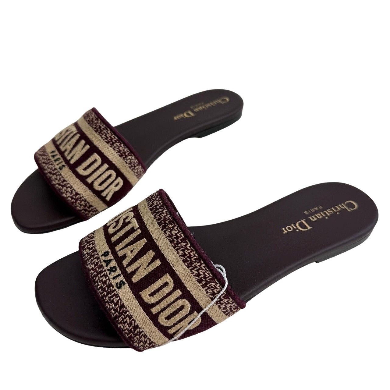 Dior Dior Dway Embroidered Canvas Slides Size 37 Size US 7 / IT 37 - 1 Thumbnail