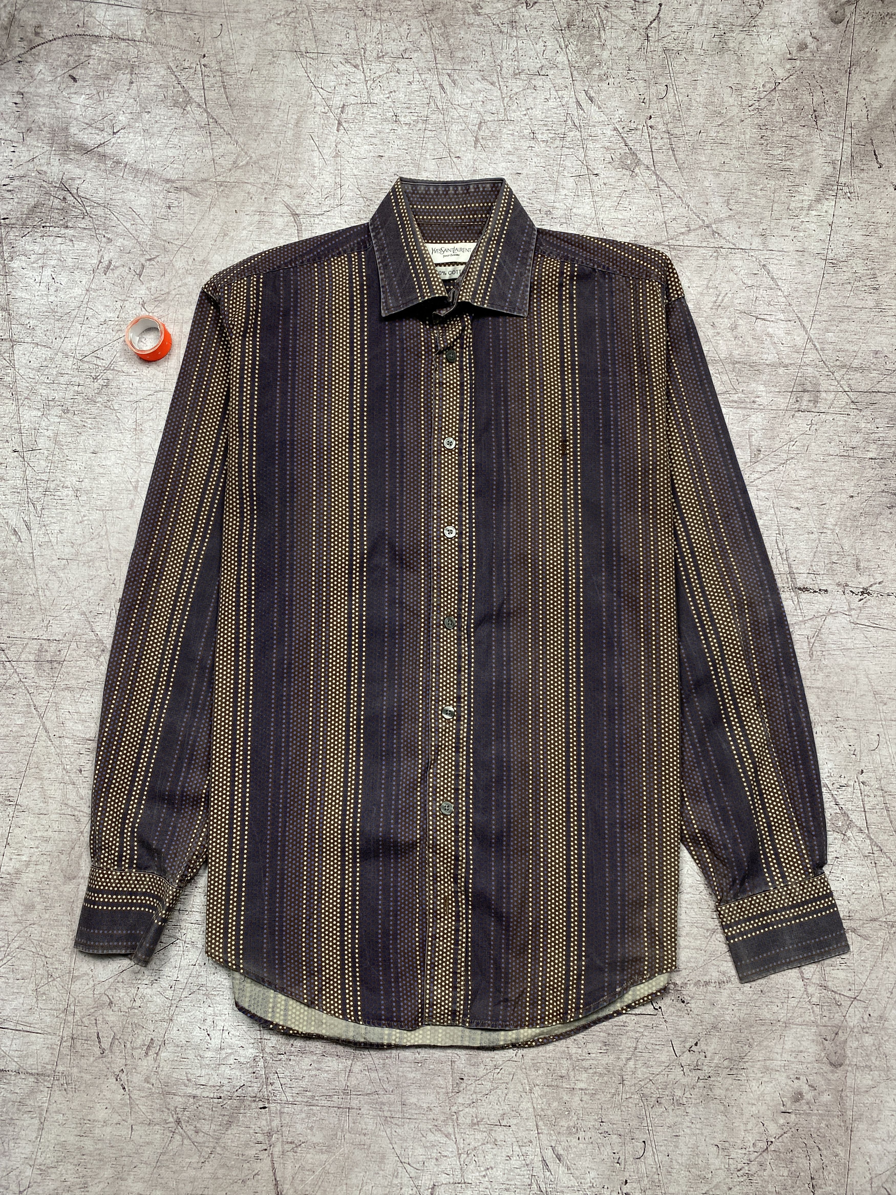 Yves Saint Laurent Yves Saint Laurent YSL Vintage Mens Long Sleeve Shirt Size US M / EU 48-50 / 2 - 1 Thumbnail