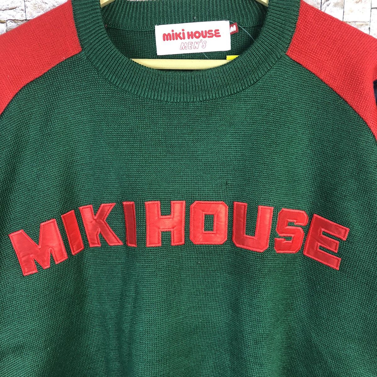 Japanese Brand × Vintage Miki House Green/Red Sweatshirt #A754 Size US M / EU 48-50 / 2 - 9 Thumbnail