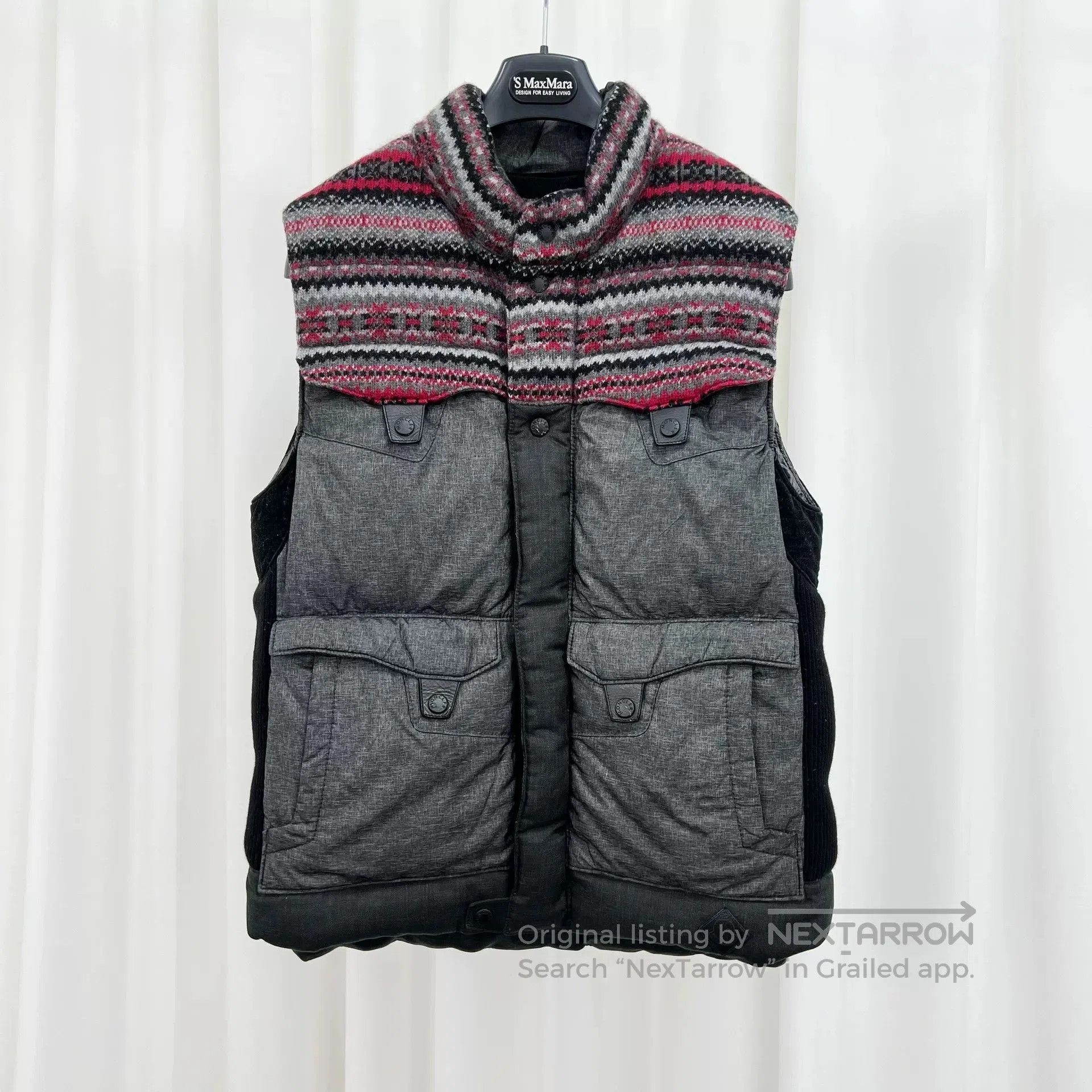 Moncler Moncler Quilted Down Vest with Striped Collar. Size US M / EU 48-50 / 2 - 1 Thumbnail