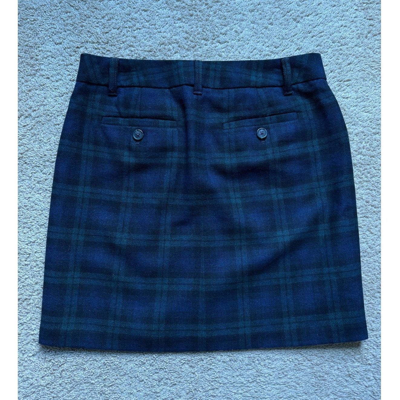 Eddie Bauer Eddie Bauer Plaid Mini Skirt Blue / Green Women's 6P Size 28" / US 6 / IT 42 - 2 Thumbnail