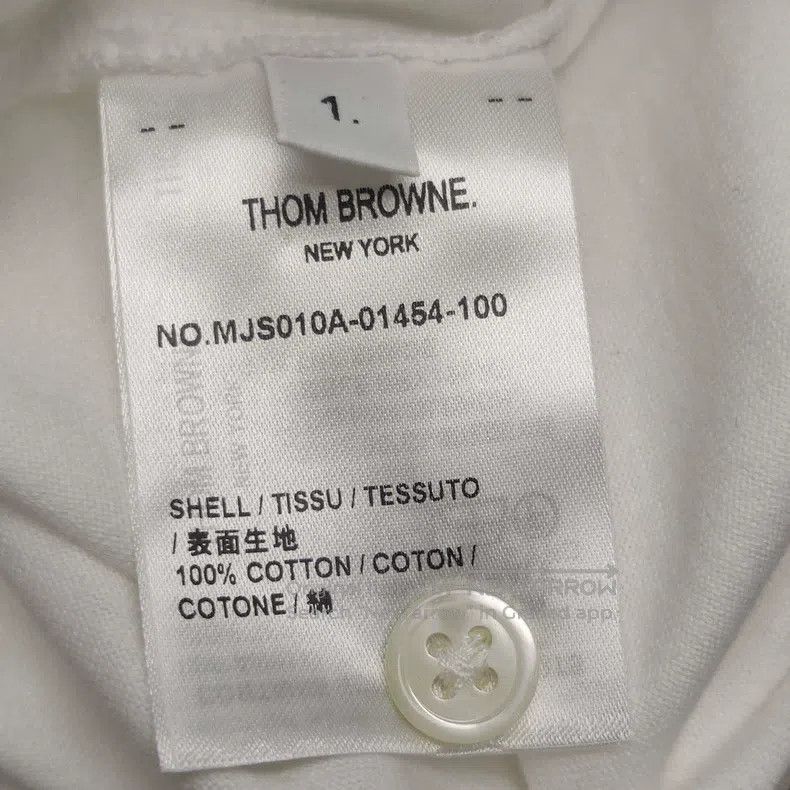 Thom Browne Thom Browne White short-sleeved T-shirt Size US S / EU 44-46 / 1 - 7 Thumbnail
