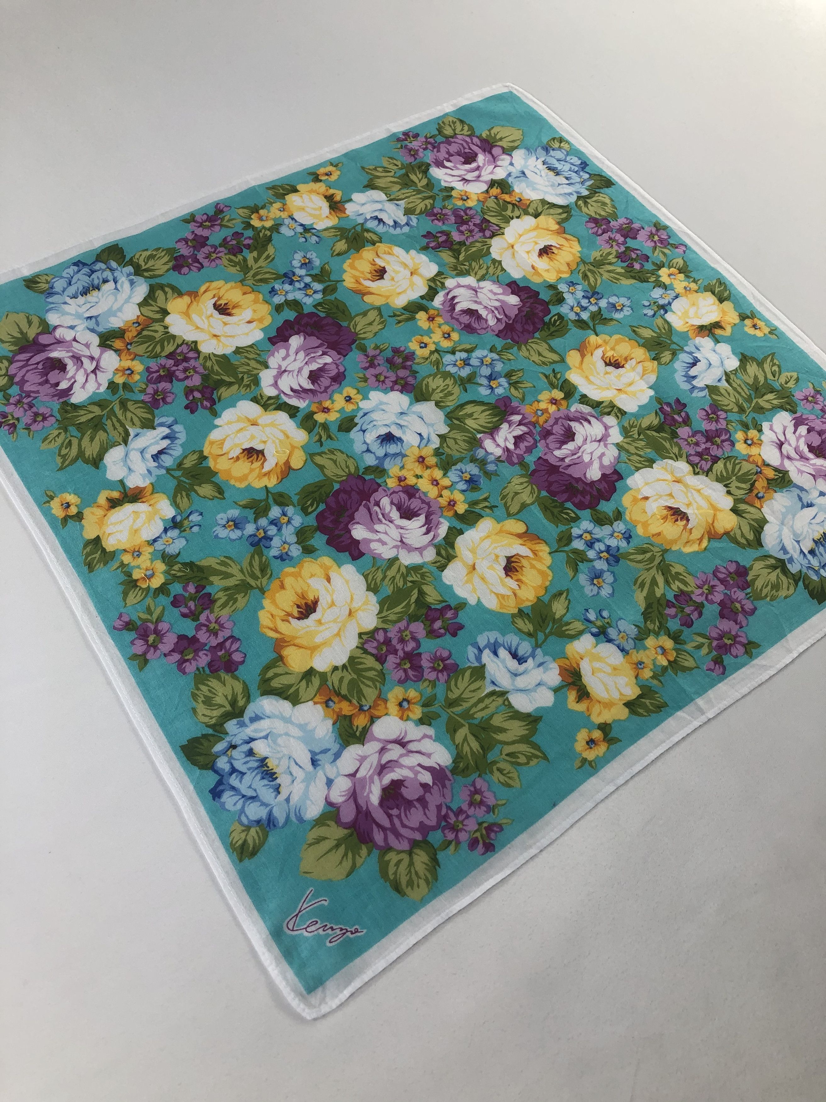 Kenzo × Vintage Kenzo Floral Handkerchief / Bandana / Neckerchief Size ONE SIZE - 3 Thumbnail