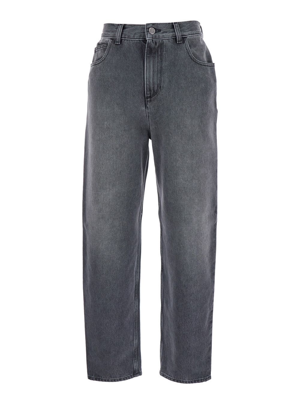 Moncler Grey Five-Pocket Jeans in Denim Woman Size 30" / US 8 / IT 44 - 1 Thumbnail