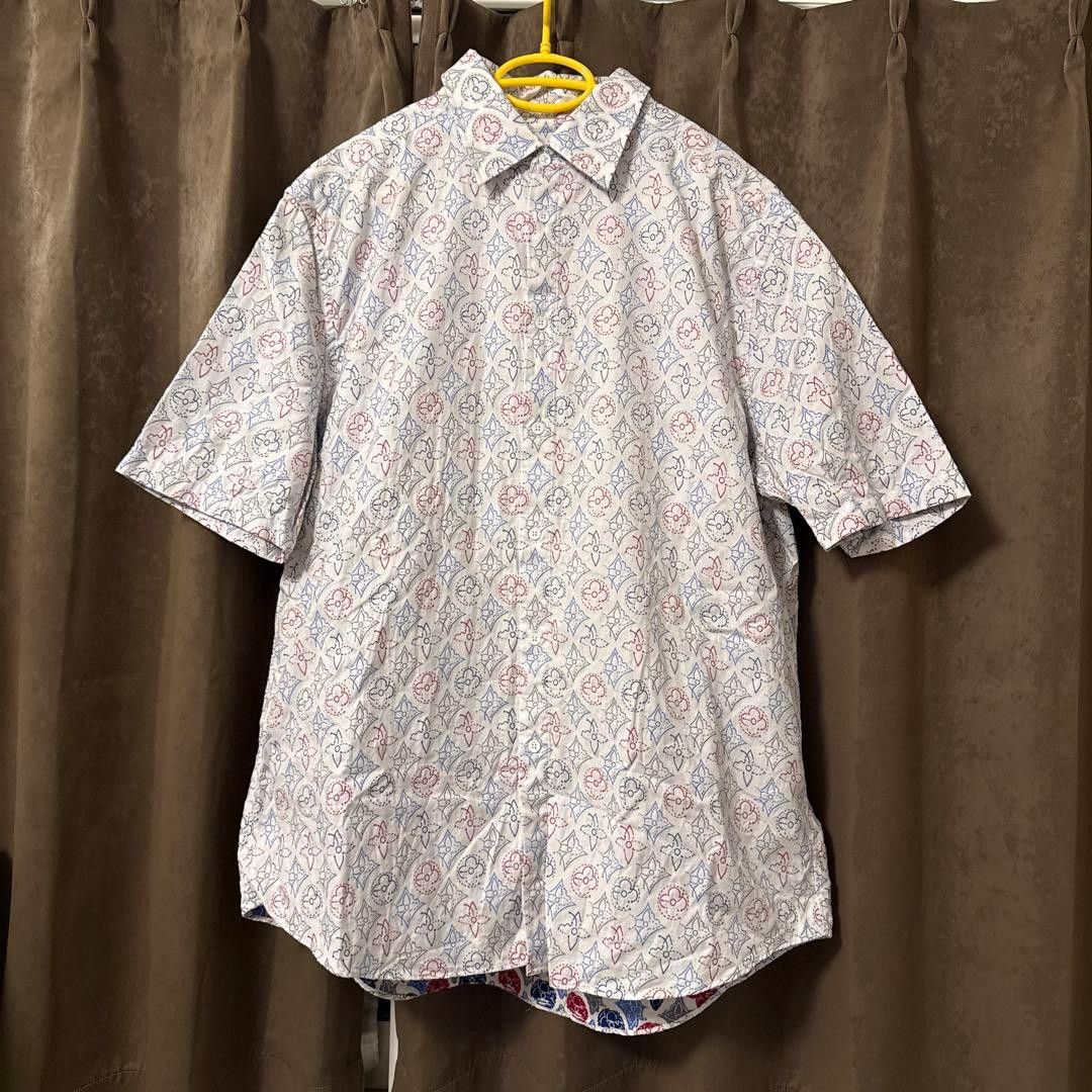 Louis Vuitton 21AW Louis Vuitton Monogram Signature Half-Sleeve Shirt Size US XL / EU 56 / 4 - 1 Thumbnail