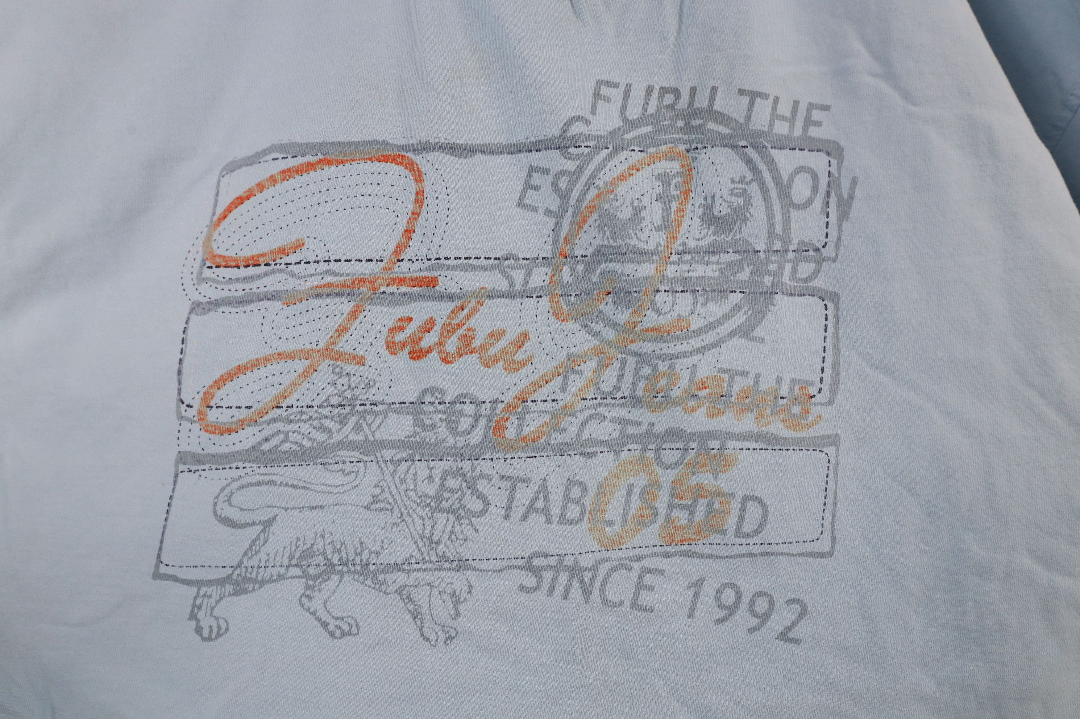 Fubu × Vintage Vintage 90s Y2K FUBU Spell Out Script Baggy Fit T-Shirt Blue Size US XXL / EU 58 / 5 - 4 Thumbnail