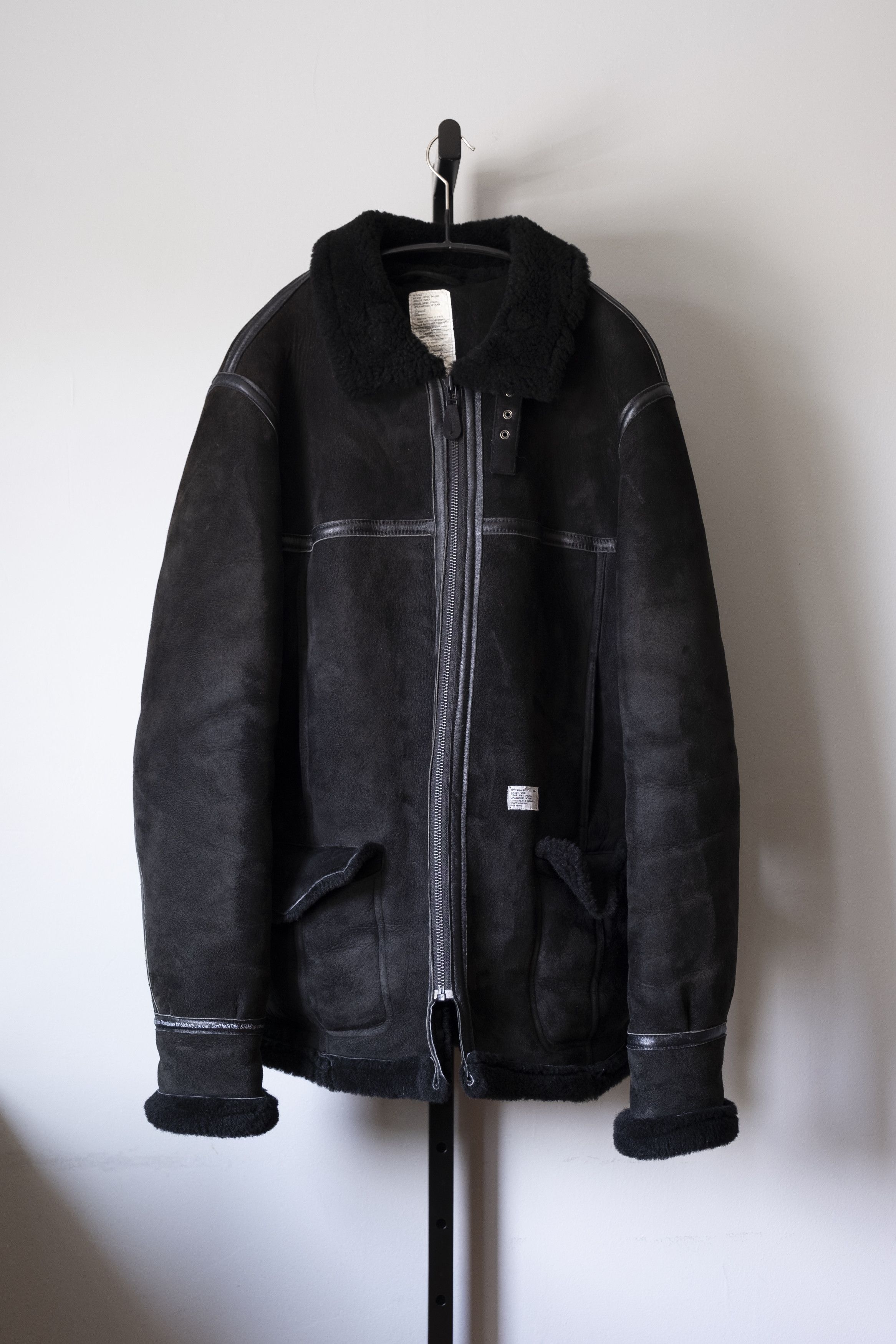 Wtaps Black Shearling Mouton Jacket Size US M / EU 48-50 / 2 - 1 Thumbnail