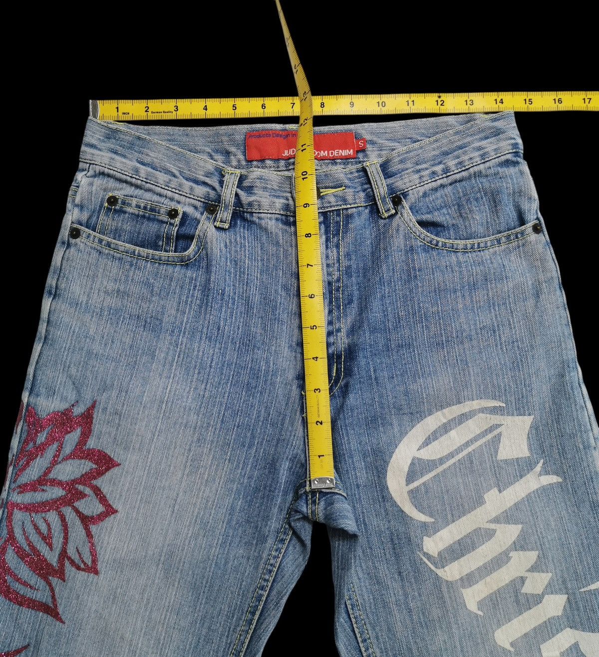 Kapital Jude Bloom Denim Y2K Graphic Jeans Patchwork Like Kapital Size US 29 - 13 Thumbnail