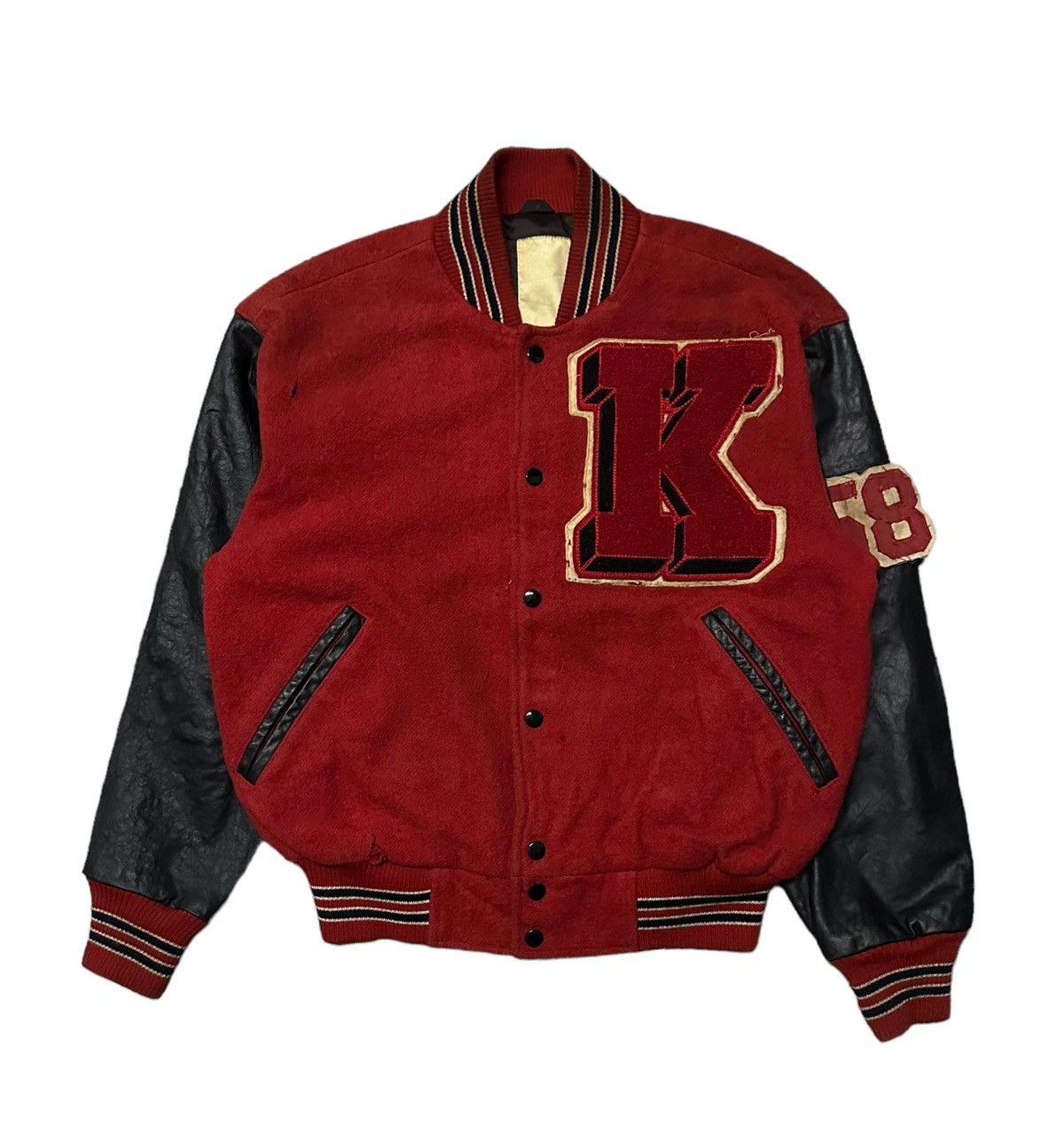 Vintage Vintage 70s Kansas city baseball varsity jacket Size US M / EU 48-50 / 2 - 2 Thumbnail