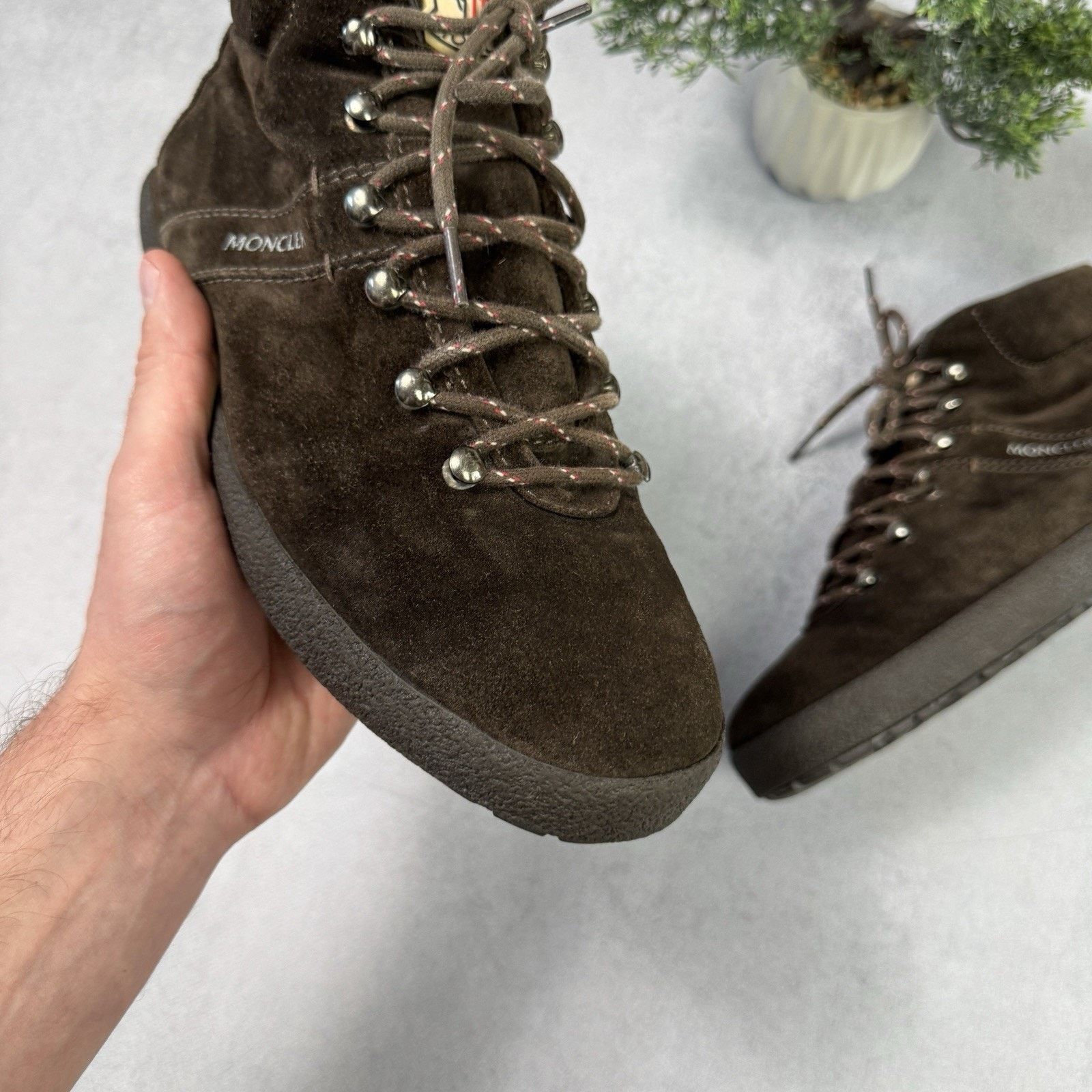 Moncler Moncler Men Brown Hi Top Suede Boot Size 42 US 9 Size US 9 / EU 42 - 4 Thumbnail