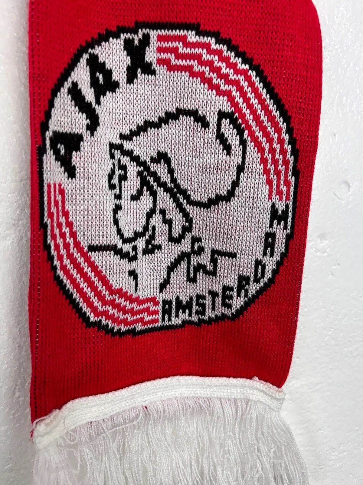 Vintage 90s Vintage Ajax Amsterdam Fanwear Soccer Scarf In Red Size ONE SIZE - 2 Thumbnail