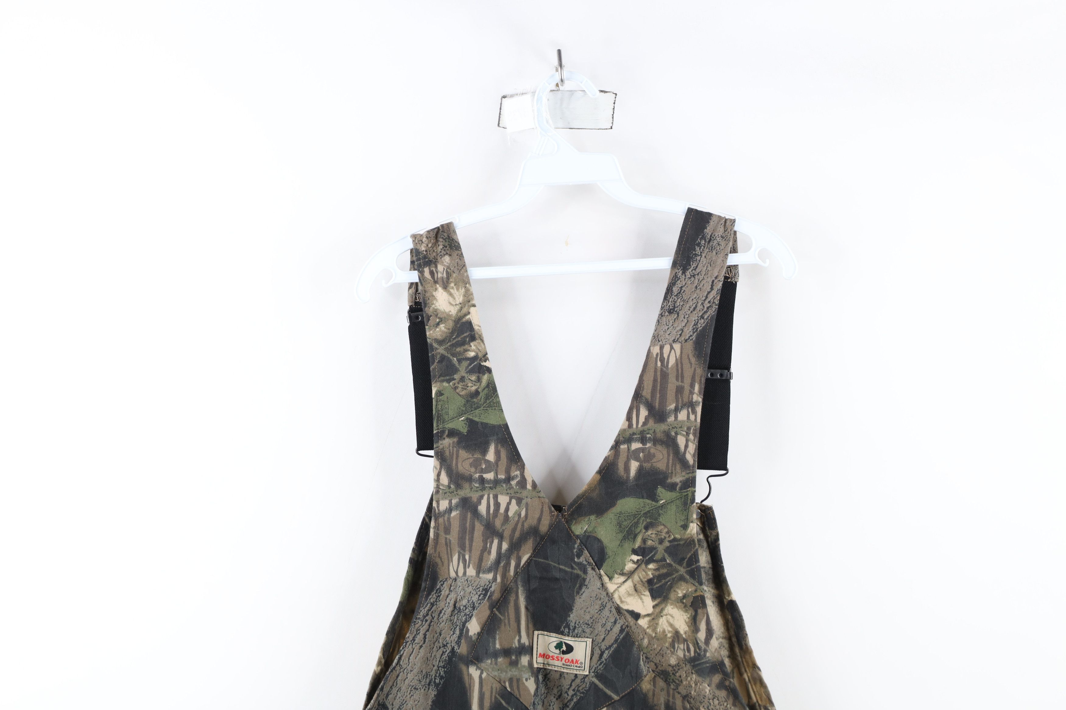 Vintage Vintage 90s Mossy Oak Camouflage Wide Leg Denim Overalls Size US L / EU 52-54 / 3 - 11 Thumbnail