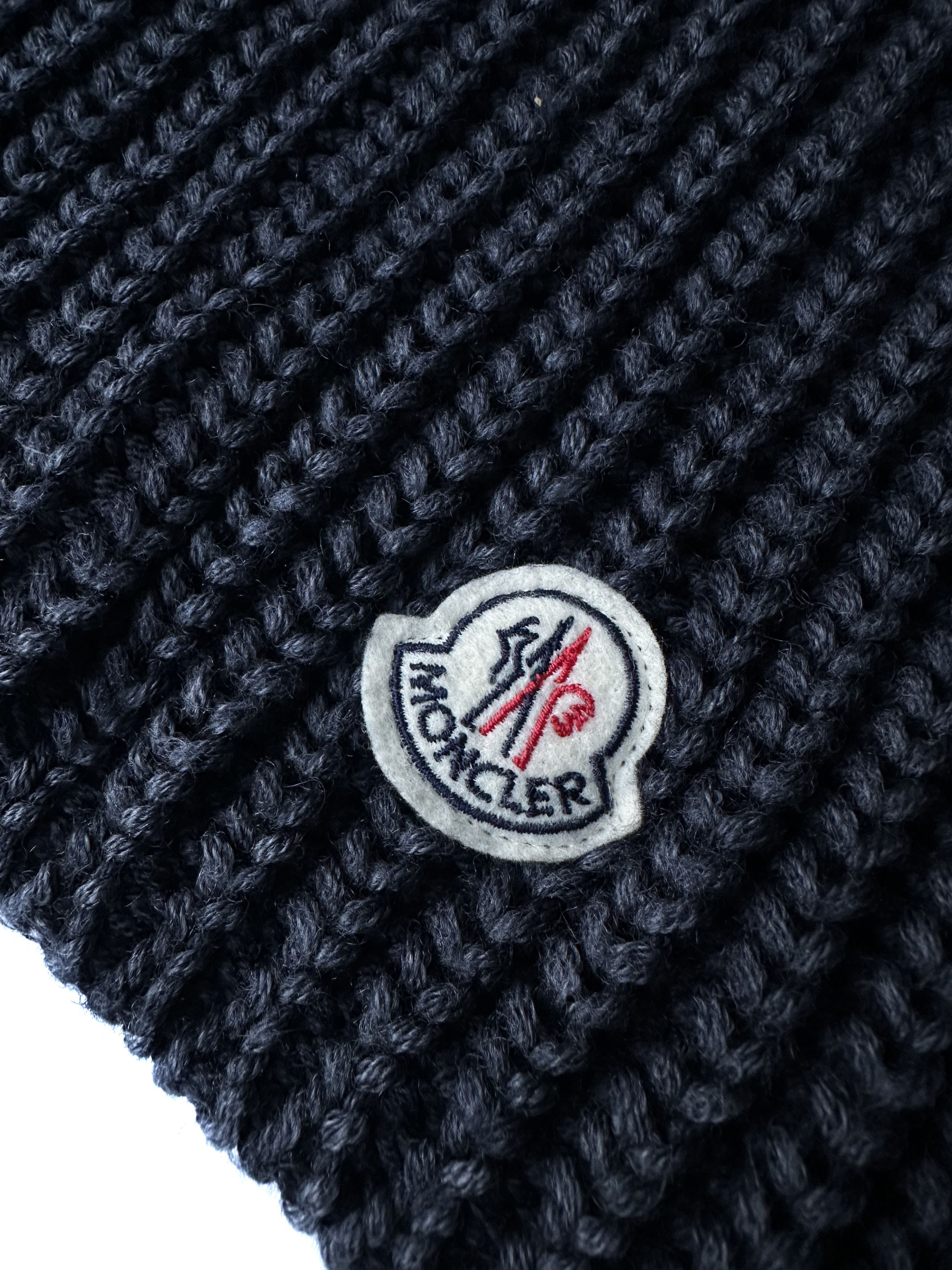 Moncler Moncler navy grey wool scarf Size ONE SIZE - 2 Thumbnail