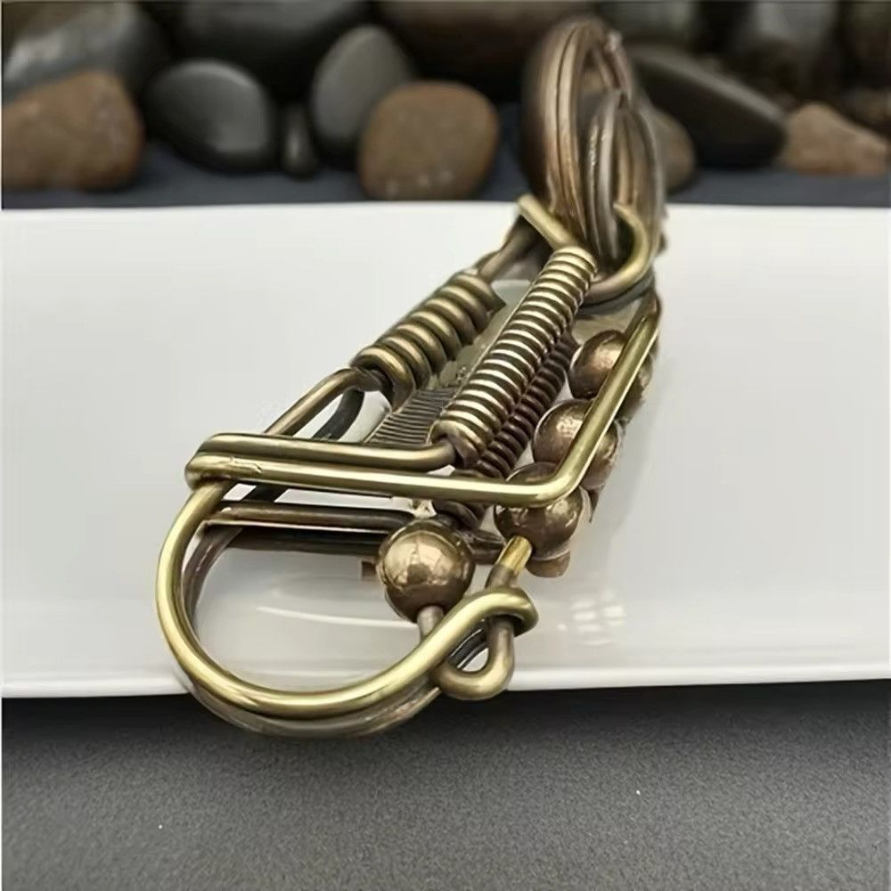Vintage Copper Wire Car Key Ring Size ONE SIZE - 2 Thumbnail
