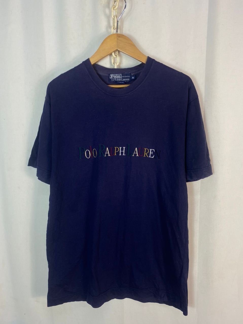 Polo Ralph Lauren Polo Ralph Lauren multicolor spellout navy blue tshirt Size US M / EU 48-50 / 2 - 1 Thumbnail