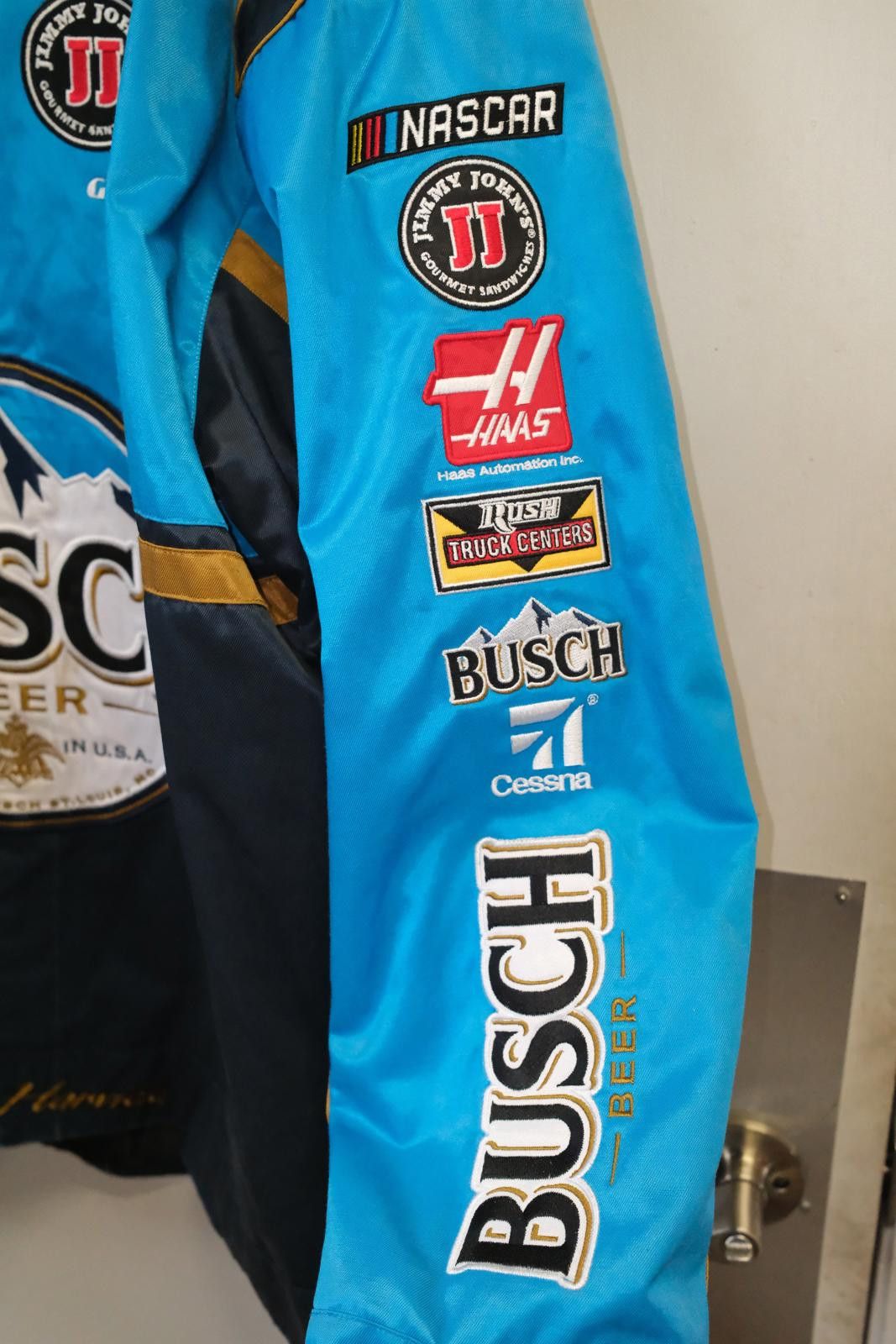 Vintage 2010's Kevin Harvick Busch Beer Nascar Racing Jacket Size 3XL / US 20-22 - 6 Thumbnail