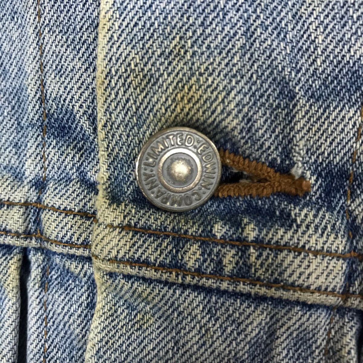 Edwin Vintage Edwin Disstressed Stains Denim Trucker Jacket Size US S / EU 44-46 / 1 - 4 Thumbnail