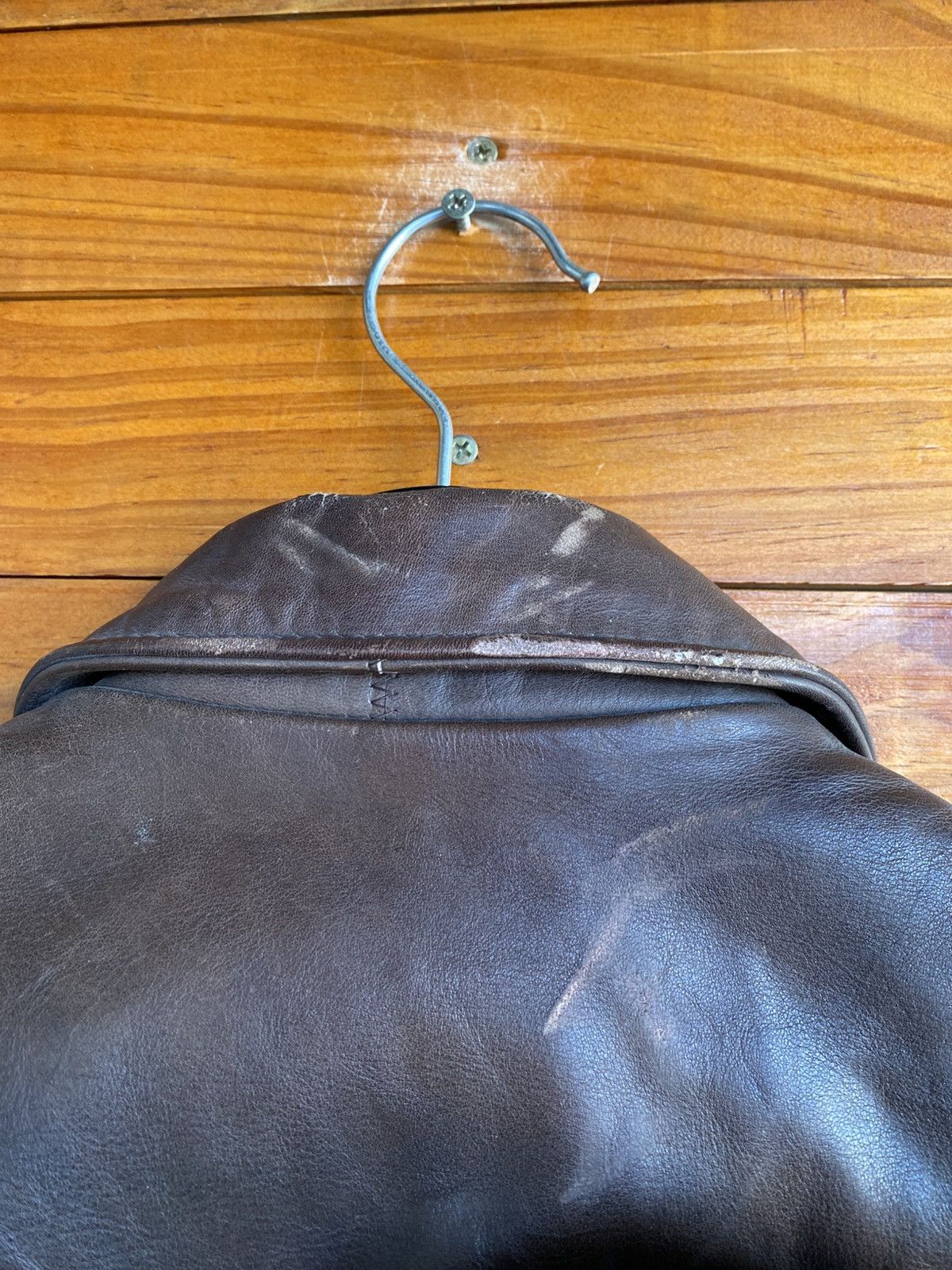 Schott Vintage 70s Schott Leather Flight Jacket Made USA Size 44 Size US XL / EU 56 / 4 - 20 Thumbnail